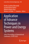 Cover: Application of Advance Techniques in Power and Energy Systems - Springer