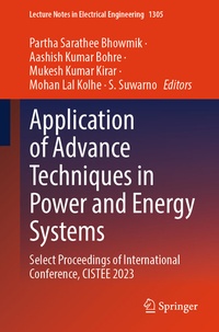 Enlarge image Cover: Application of Advance Techniques in Power and Energy Systems - Springer