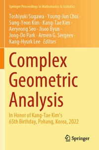 Enlarge image Cover: Complex Geometric Analysis - Springer