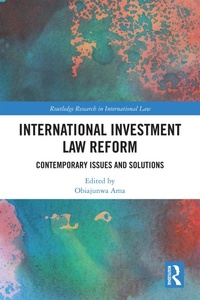 Abbildung von: International Investment Law Reform - Routledge