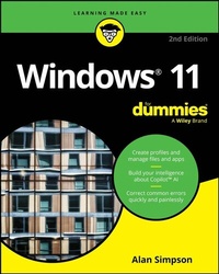 Enlarge image Cover: Windows 11 For Dummies, 2nd Edition - Wiley-Blackwell