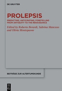 Abbildung von: Prolepsis - De Gruyter