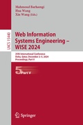 Cover: Web Information Systems Engineering - WISE 2024 - Springer Nature Switzerland AG