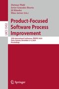 Cover: Product-Focused Software Process Improvement - Springer