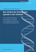 Cover: Das Verbot der Embryonenspende in der Schweiz - Helbing & Lichtenhahn