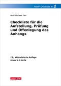 Cover: FARR Checkliste 1 f&uuml;r die Aufstellung, Pr&uuml;fung und Offenlegung des Anhangs - IDW