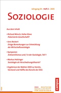 Cover: Soziologie 2/2025 - Campus