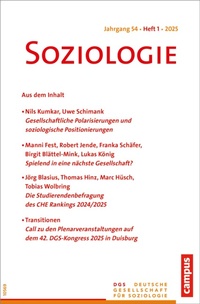 Abbildung von: Soziologie 1/2025 - Campus