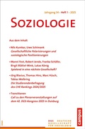 Cover: Soziologie 1/2025 - Campus Verlag Digital