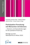 Bild: Partizipative Forschung mit Menschen mit Demenz - Chancen und Herausforderungen f&uuml;r die qualitative Forschung - Juventa Verlag ein Imprint der Beltz Verlagsgruppe GmbH & Co. KG