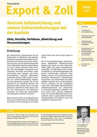 Abbildung von: Themenbrief Export & Zoll - Forum Verlag Herkert