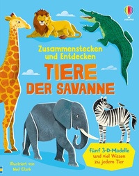 Enlarge image Cover: Zusammenstecken und Entdecken: Tiere der Savanne - Usborne