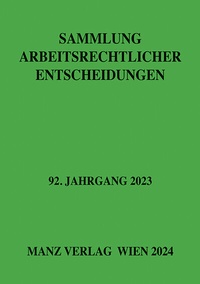 Abbildung von: Sammlung arbeitsrechtlicher Entscheidungen - Manz