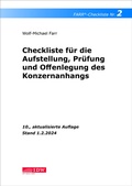 Cover: FARR Checkliste 2 f&uuml;r die Aufstellung, Pr&uuml;fung und Offenlegung des Konzernanhangs - IDW