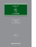 Cover: Gatley on Libel and Slander 1st Supplement - Sweet & Maxwell