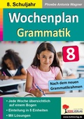 Cover: Wochenplan Grammatik / Klasse 8 - KOHL VERLAG Der Verlag mit dem Baum