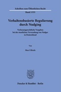 Abbildung von: Verhaltensbasierte Regulierung durch Nudging - Duncker & Humblot