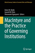 Cover: MacIntyre and the Practice of Governing Institutions - Springer