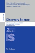 Cover: Discovery Science - Springer