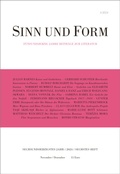 Cover: Sinn und Form 6/2024 - SINN und FORM