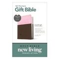 Cover: Premium Gift Bible Nlt, Filament Enabled, Tutone (Leatherlike, Pink/Dark Brown, Red Letter) - Tyndale House Publishers