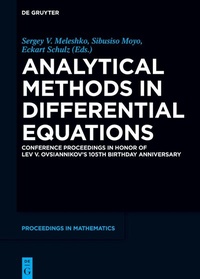 Abbildung von: Analytical Methods in Differential Equations - De Gruyter