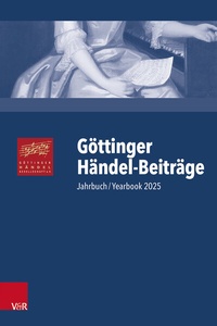 Abbildung von: Göttinger Händel-Beiträge, Band 26 - Vandenhoeck & Ruprecht
