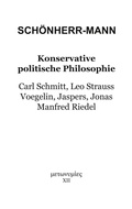 Cover: Konservative politische Philosophie - BoD - Books on Demand
