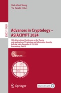 Cover: Advances in Cryptology - ASIACRYPT 2024 - Springer