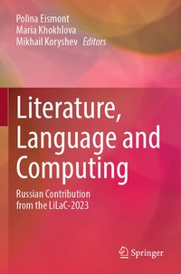 Enlarge image Cover: Literature, Language and Computing - Springer