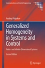 Cover: Generalized Homogeneity in Systems and Control - Springer