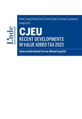 Cover: CJEU - Recent Developments in Value Added Tax 2023 - Linde