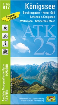 Abbildung von: ATK25-R17 Königssee (Amtliche Topographische Karte 1:25000) - Landesamt für Digitalisierung, Breitband und Vermessung, Bayern