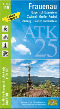 Abbildung von: ATK25-I19 Frauenau (Amtliche Topographische Karte 1:25000) - Landesamt für Digitalisierung, Breitband und Vermessung, Bayern