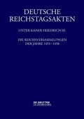 Cover: Die Reichsversammlungen der Jahre 1455 bis 1458 - De Gruyter Oldenbourg