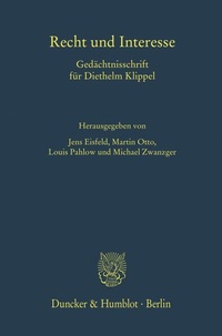 Enlarge image Cover: Recht und Interesse - Duncker & Humblot