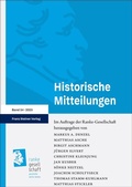 Cover: Historische Mitteilungen 34 (2023) - Franz Steiner Verlag