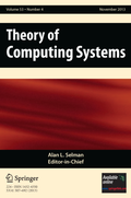 Cover: Theory of Computing Systems - Springer
