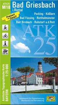Abbildung von: ATK25-M18 Bad Griesbach i.Rottal (Amtliche Topographische Karte 1:25000) - Landesamt für Digitalisierung, Breitband und Vermessung, Bayern