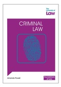 Cover: Foundations of Law - Criminal Law - The University of Law Publishing Limited