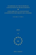 Cover: Yearbook of the European Convention on Human Rights / Annuaire de la convention europeenne des droits de l'homme, Volume 66 (2023) (VOLUME I) - Martinus Nijhoff