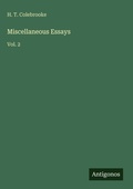 Cover: Miscellaneous Essays - Antigonos Verlag