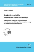 Cover: Strategievergleich internationaler Gro&szlig;banken - Edition Wissenschaft & Praxis