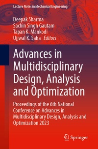 Enlarge image Cover: Advances in Multidisciplinary Design, Analysis and Optimization - Springer Nature Switzerland AG
