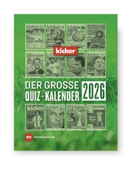 Abbildung von: Der große kicker Quiz-Kalender 2026 - Delius Klasing