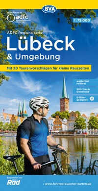 Abbildung von: ADFC-Regionalkarte Lübeck und Umgebung, 1:75.000, mit Tagestourenvorschlägen, reiß- und wetterfest, E-Bike-geeignet, GPS-Tracks-Download - BVA BikeMedia