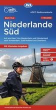 Cover: BVA ADFC Radtourenkarte Niederlande S&uuml;d, mit Knotenpunkten 1:150.000 - BVA Karten und B&uuml;cher