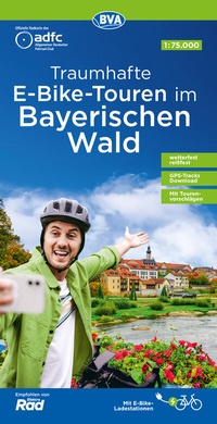 Abbildung von: ADFC-Regionalkarte Traumhafte E-Bike-Touren im Bayerischen Wald, 1:75.000, mit Tagestourenvorschlägen, reiß- und wetterfest, GPS-Tracks Download - BVA BikeMedia