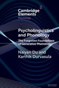 Cover: Psycholinguistics and Phonology - Cambridge University Press