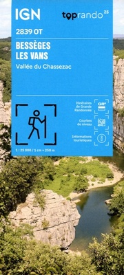 Abbildung von: Besseges / Les Vans / Vallee du Chassezac: 2839OT - Institut Geographique National